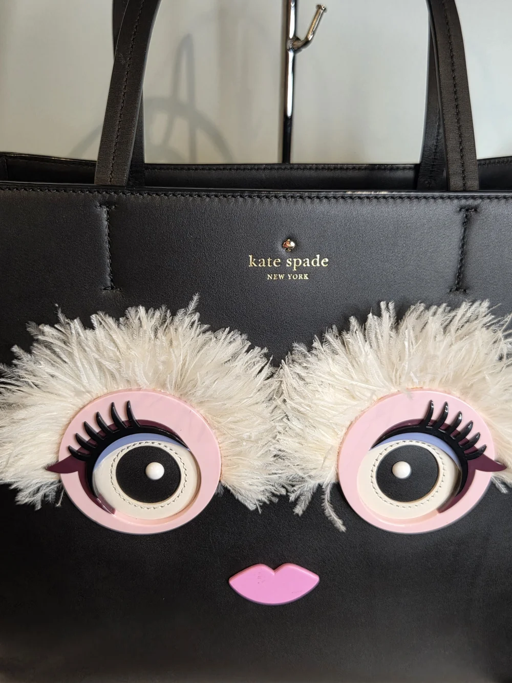 Kate Spade NY Imagination Monster Hallie Leather Tote Bag.